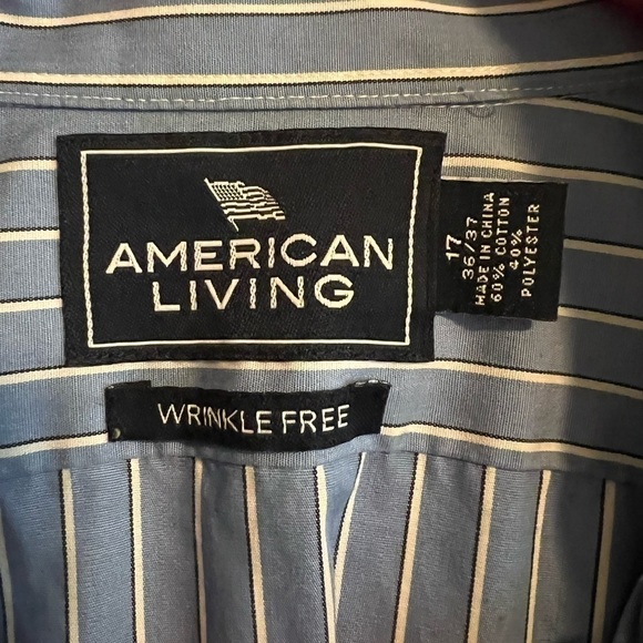 AMERICAN Living Wrinkle Free Button Down Shirt Size 17 - Picture 5 of 6